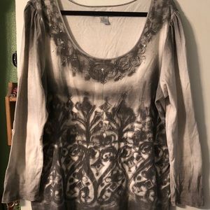 Black gray tunic
